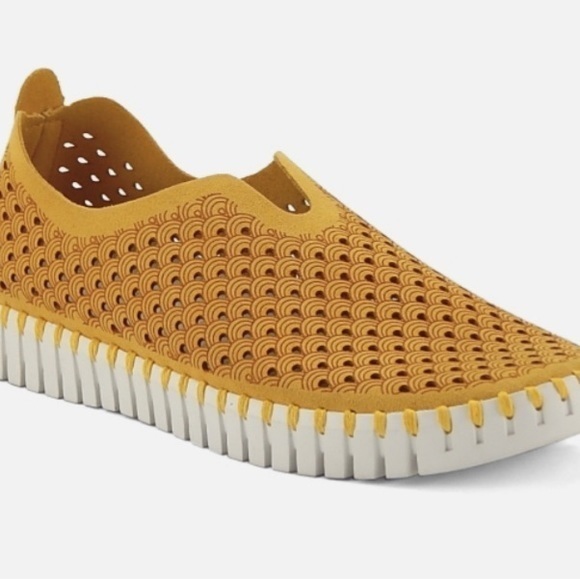 ILSE JACOBSEN Gold/Yellow Tulip Shoes‎ Stretch Comfort Trendy Size 37 (Size 7) - Picture 5 of 8